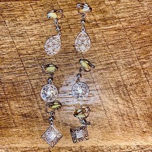 Clip on silver earrings